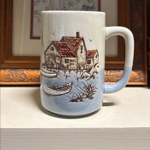 🔥Otagiri Scenic Ceramic Mug with Boat and House Design🔥